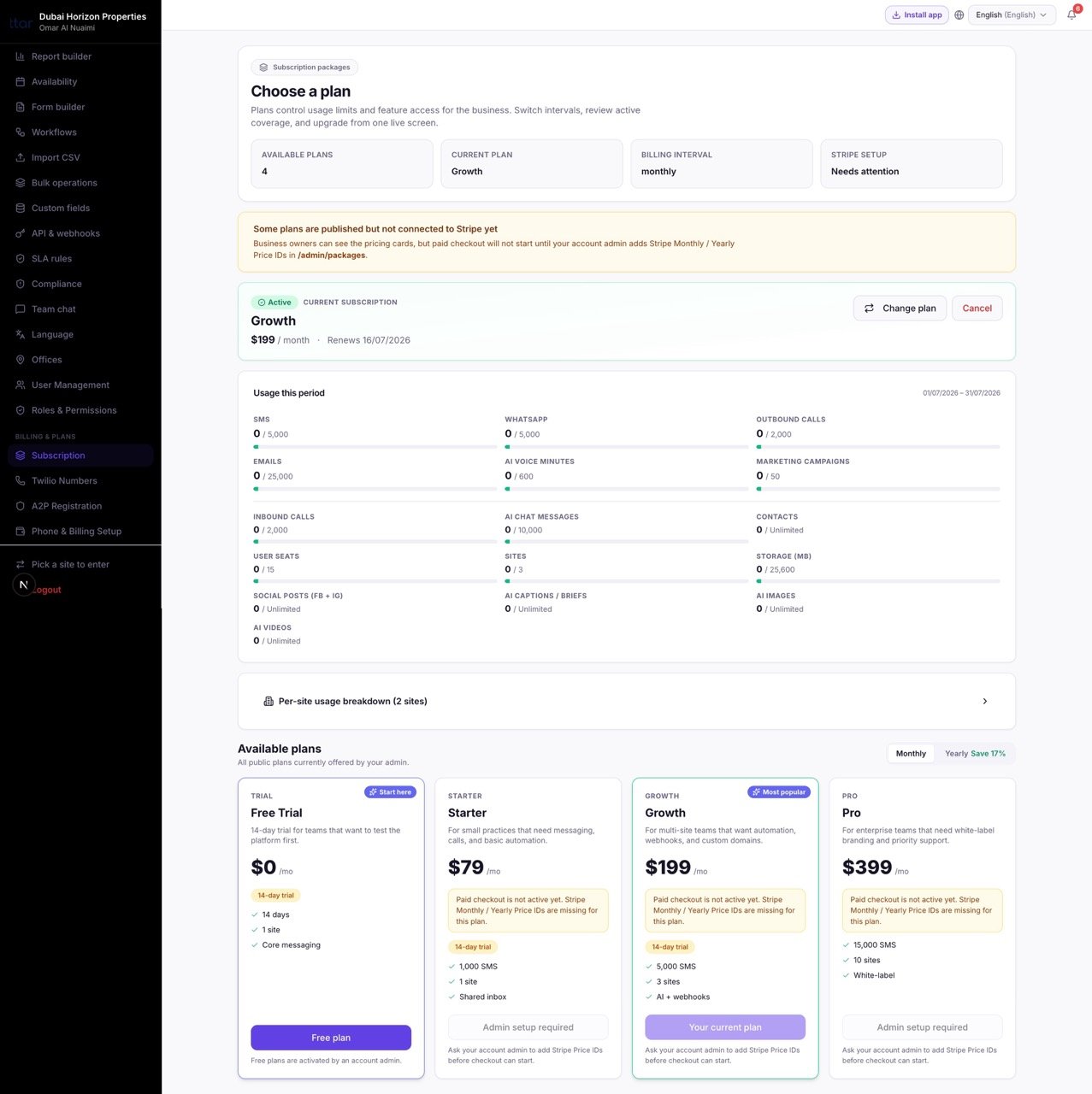 Subscription & plans